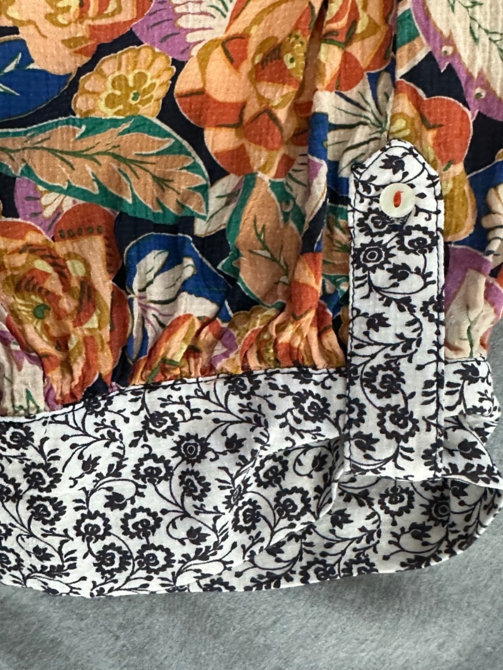 Anthropologie Womens Small Shari Harem Pants Multicolor FloralPrint Boho Cottage - Picture 11 of 12
